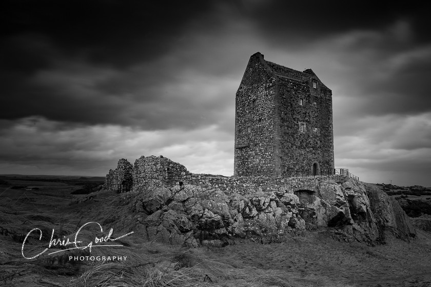 Smailholm Tower (B&W) 
 A bleak January high in the Scottish borders was rewarded with the dark brooding presence of Smailholm