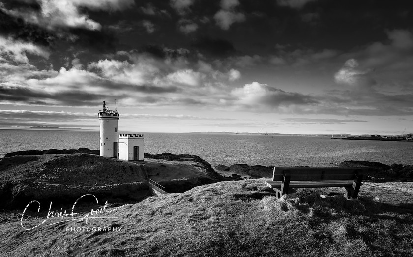Elie 
 Elie sits on the FIfe coast in Scotland with commanding views across the Forth 
 Keywords: Elie, Fife, Scotland, Kingdom of FIfe, Lighthouse, Coast, Seascape, UK, landscape photography, B&W Photography, Black and White